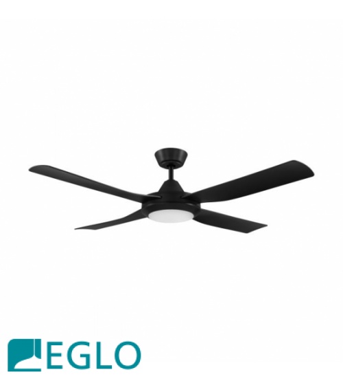 Eglo Bondi 52" Ceiling Fan with 20W Tricolour Step Dimmable LED Light - Black